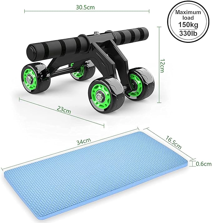 4 Wheel Abdominal Workout Equipment - Finefair