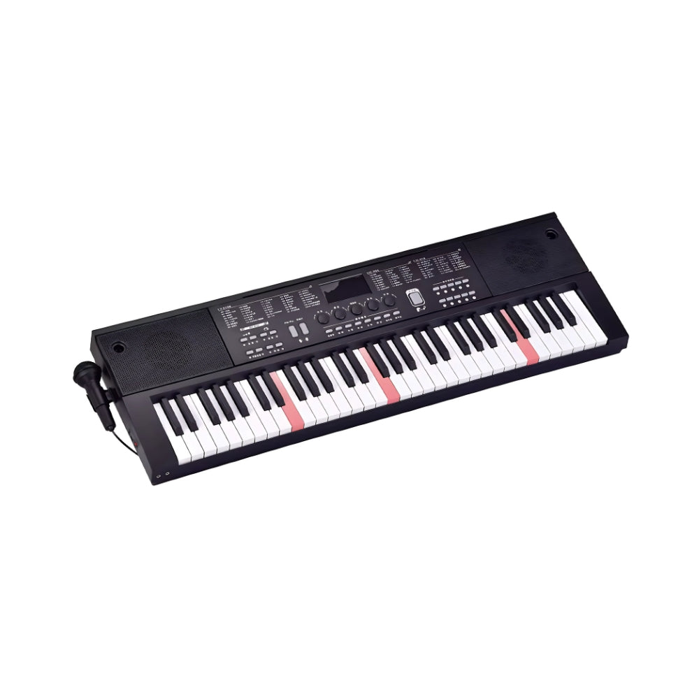 61-Key LED Teaching Electronic Keyboard With Microphone