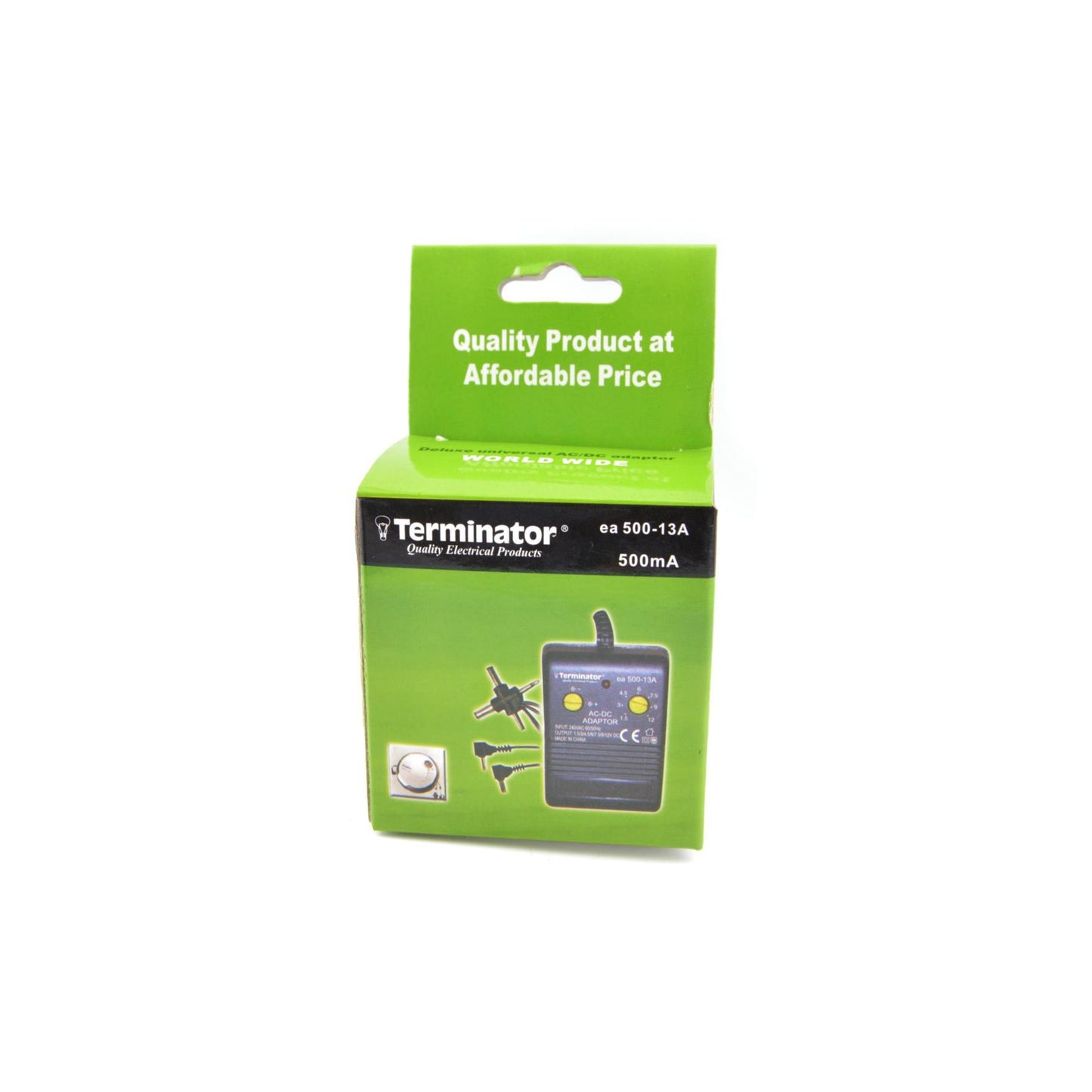 Terminator Universal AC/DC Power Adapter (EA 500-13A) – 500mA