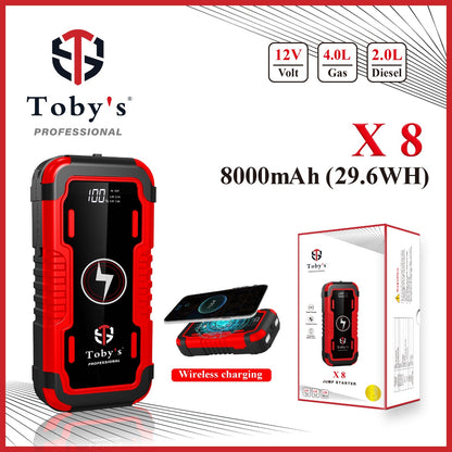 Toby's X8 Poweful Jump Starter 8000 mAh - Finefair