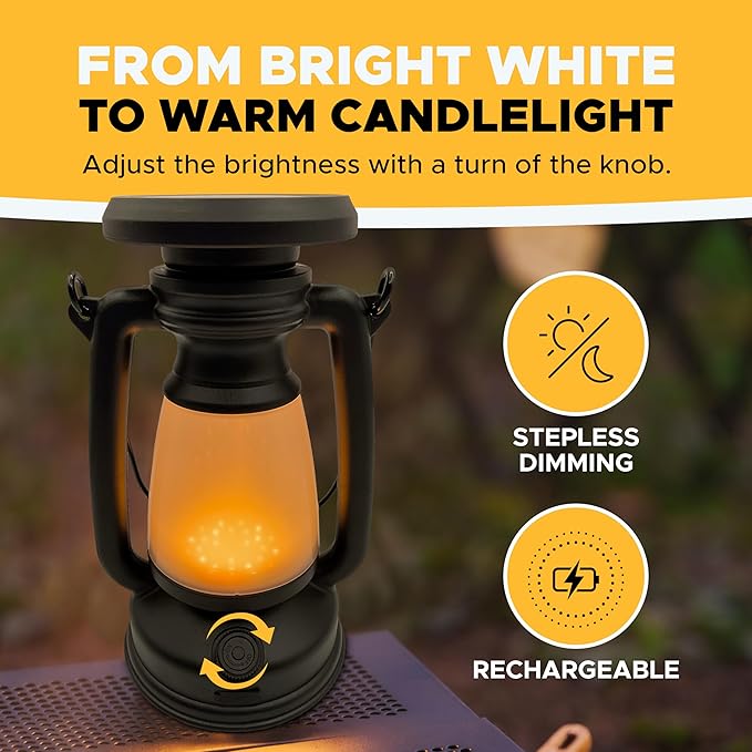 Retro Camping Lamp with Solar - Finefair