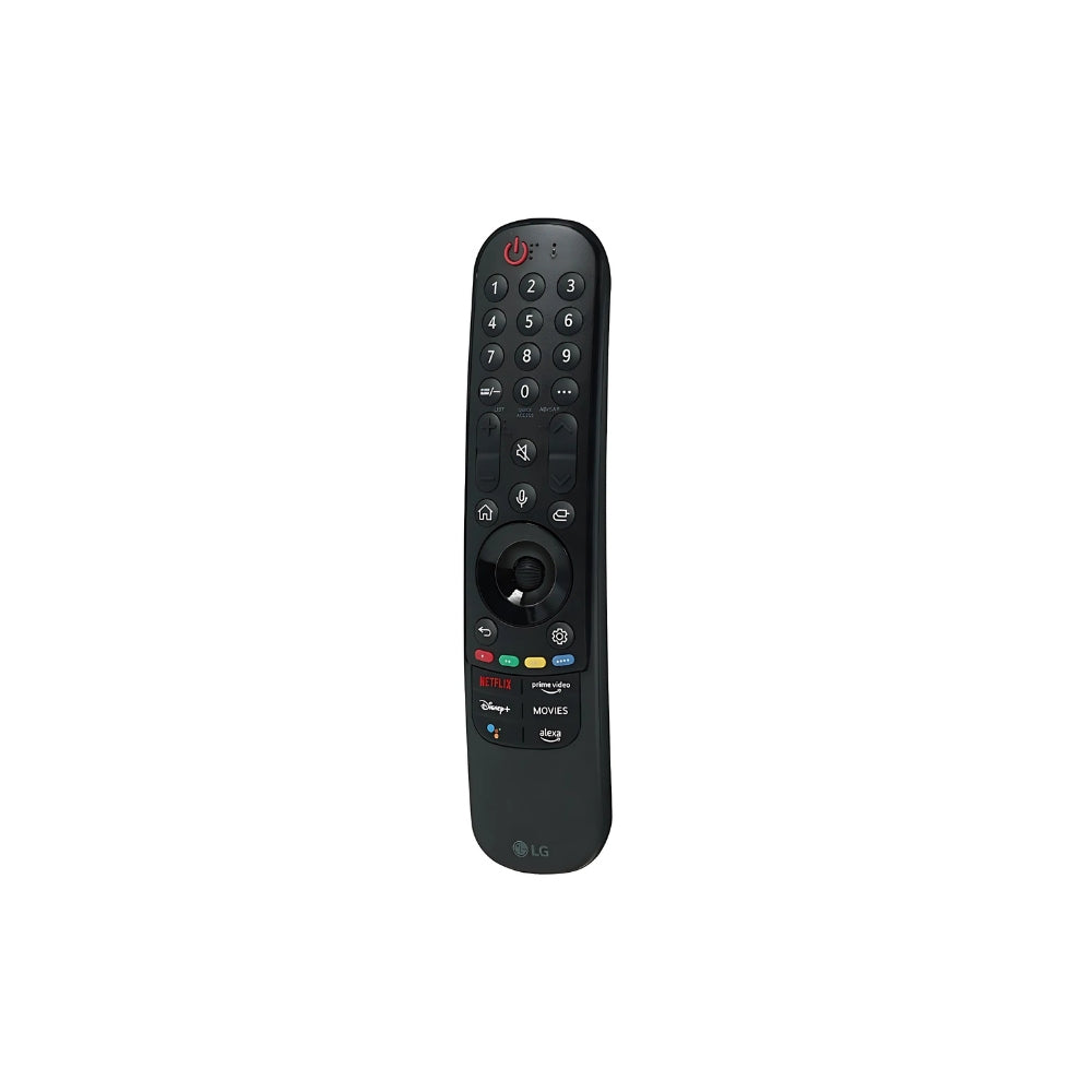 جهاز التحكم عن بعد السحري LG MR22 مزود بعجلة تمرير، وتحكم صوتي، وأزرار للبث