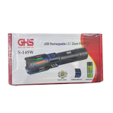 GHS S-145W USB Rechargeable LED Zoom Flashlight - Finefair